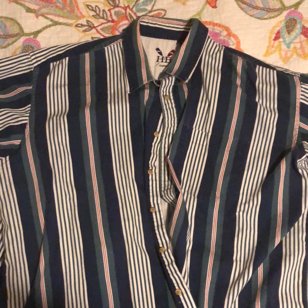 3X, multicolored HB classics short sleeve button up